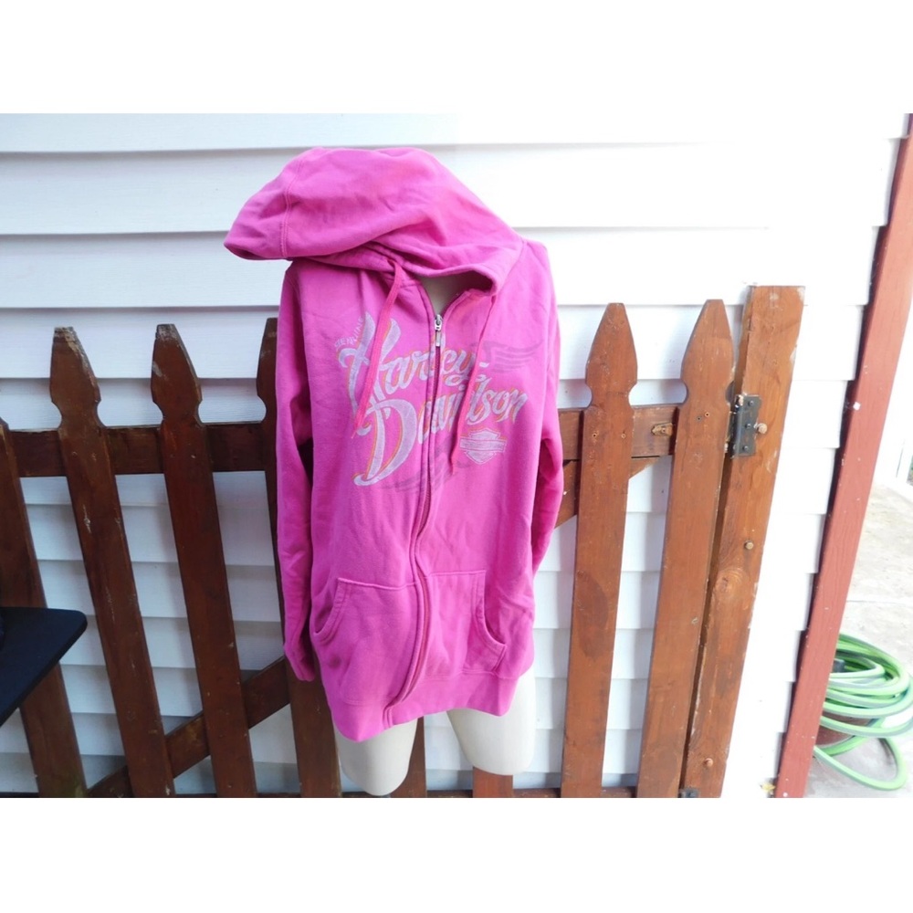 Harley-Davidson Ladies Pink Zip up Hoodie Jacket